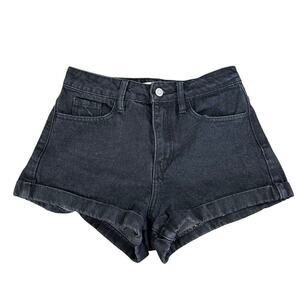 Pacsun Mom Shorts Size 24 Black High Rise Cuffed
